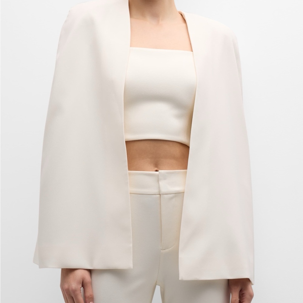 Alice + Olivia Elegant White Women's Cape Jacket
